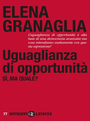 cover image of Uguaglianza di opportunità